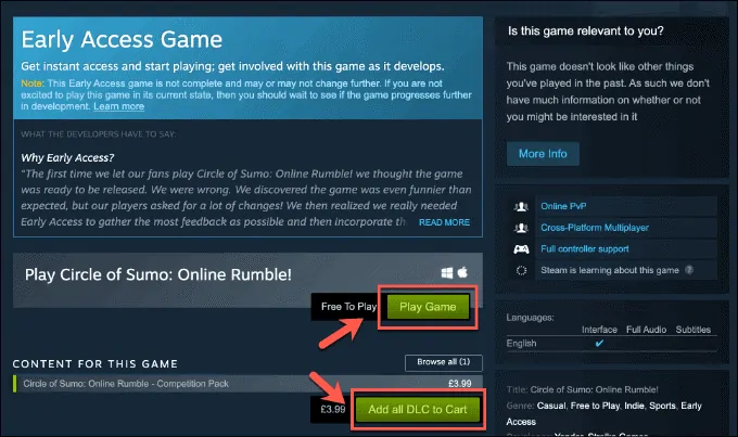 Circle of Sumo: Online Rumble! no Steam