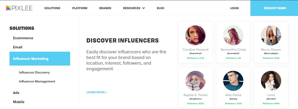 pixlee influencer management