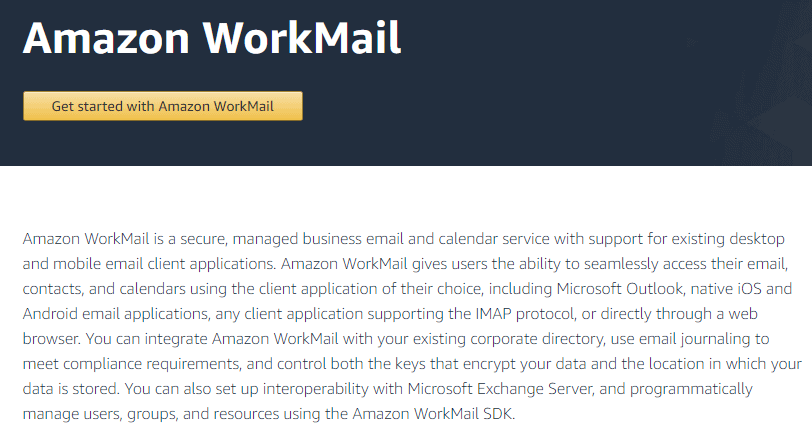 aws workmail