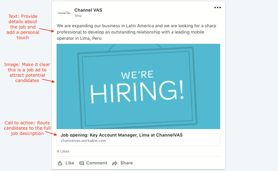 linkedin job posting