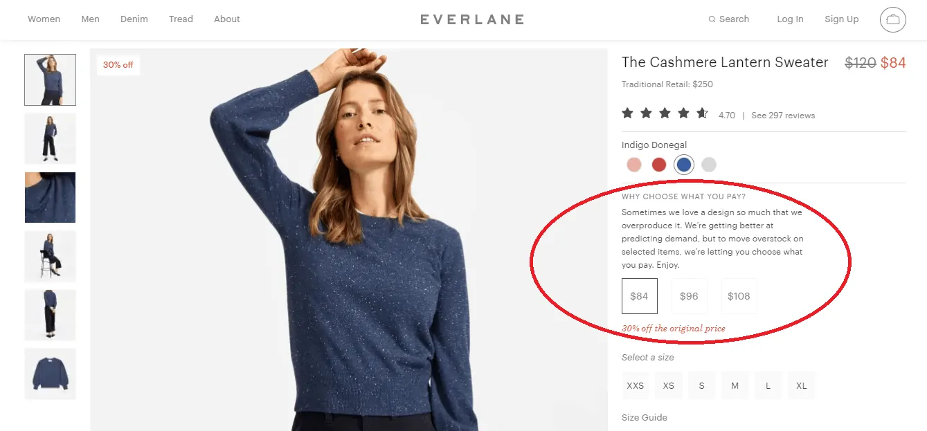 Everlane выбери сколько заплатишь