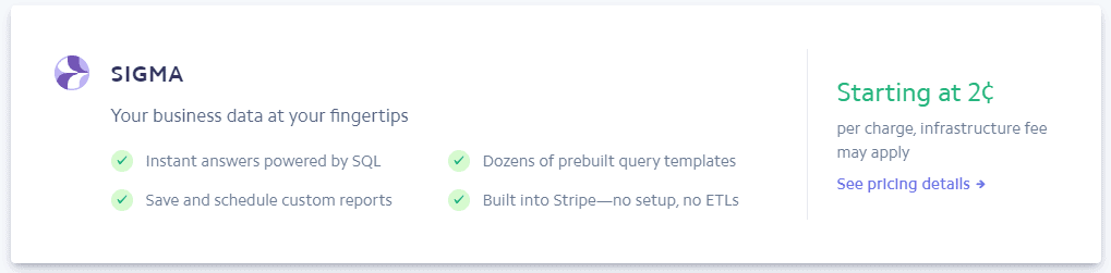 stripe sigma fees