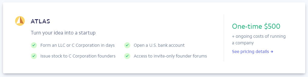 stripe atlas fees