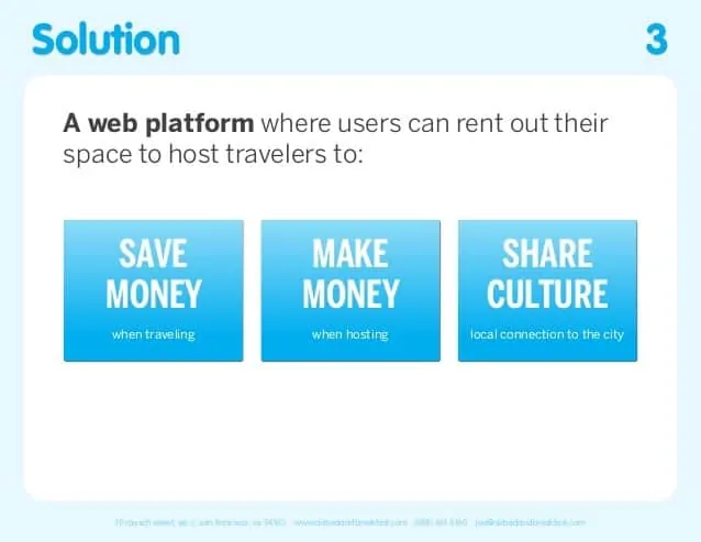 Airbnb Pitch Deck Solution Slide