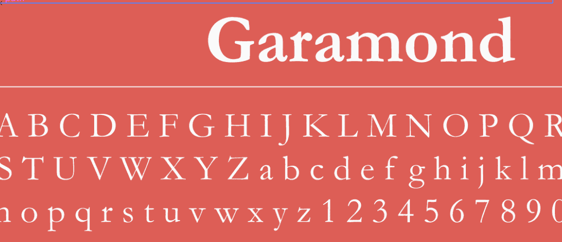 garamond garamond