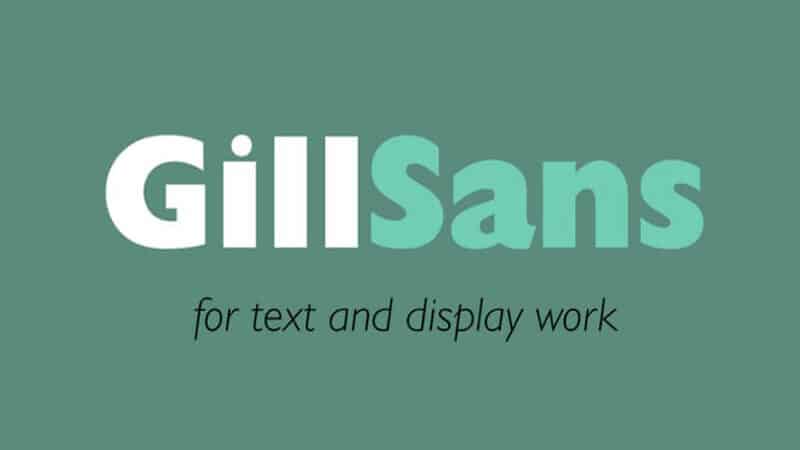 gill sans