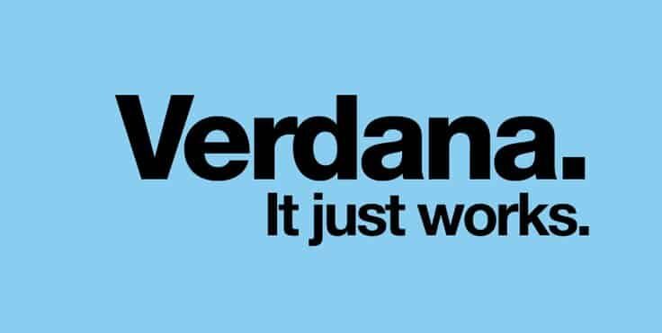 verdana font