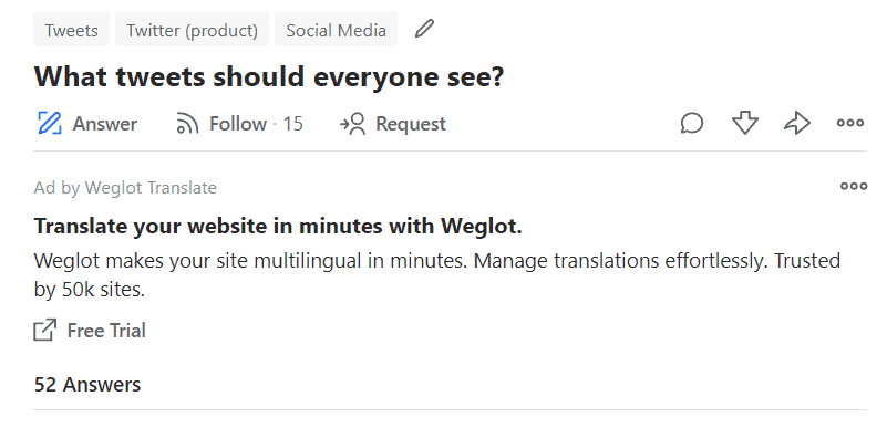 Quora Text and Image Ads