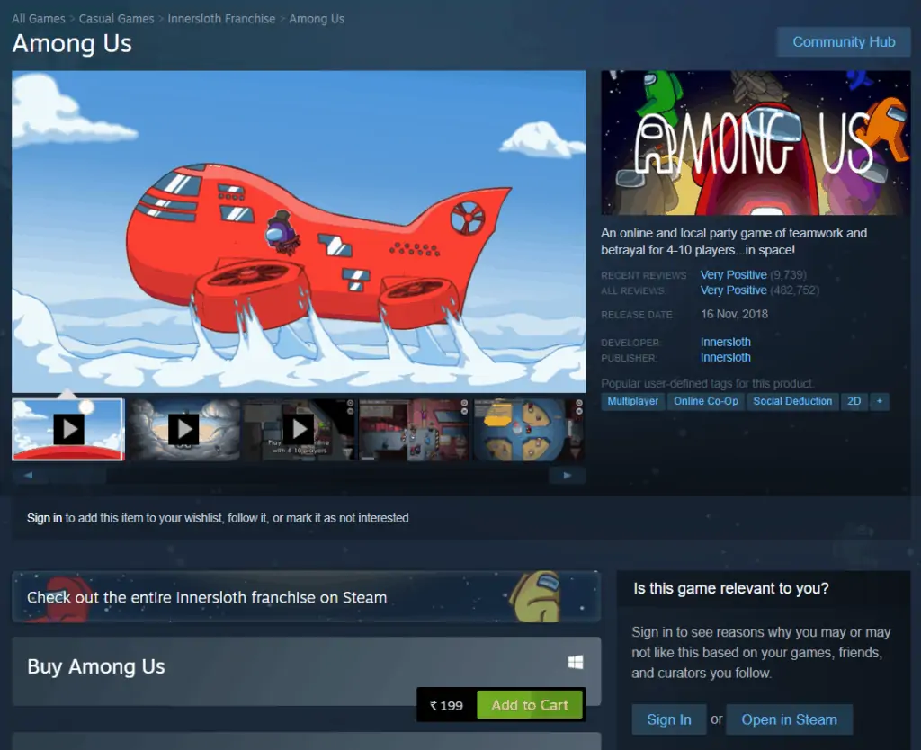 Steam Franchise: Innersloth