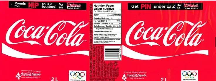 soda product labelling