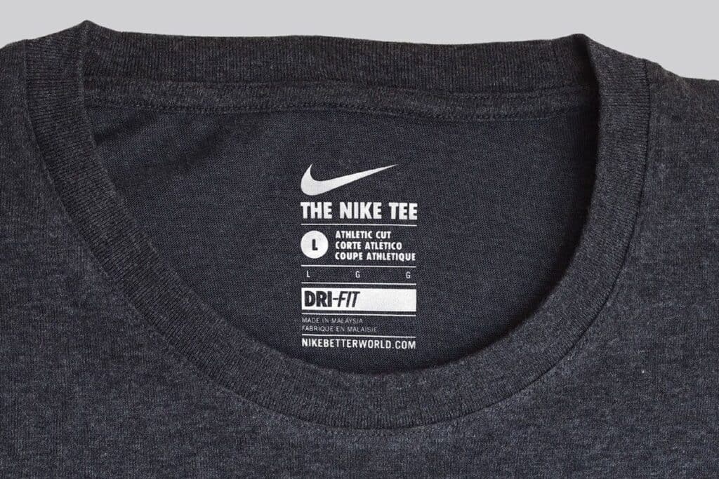 t-shirt product labelling