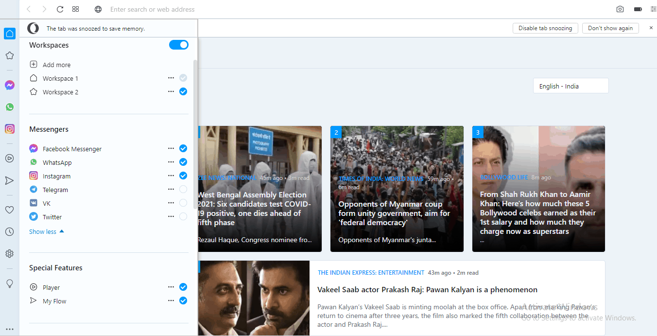 opera sidebar