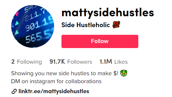 Matty Side Hustles - Business hustling tiktoker