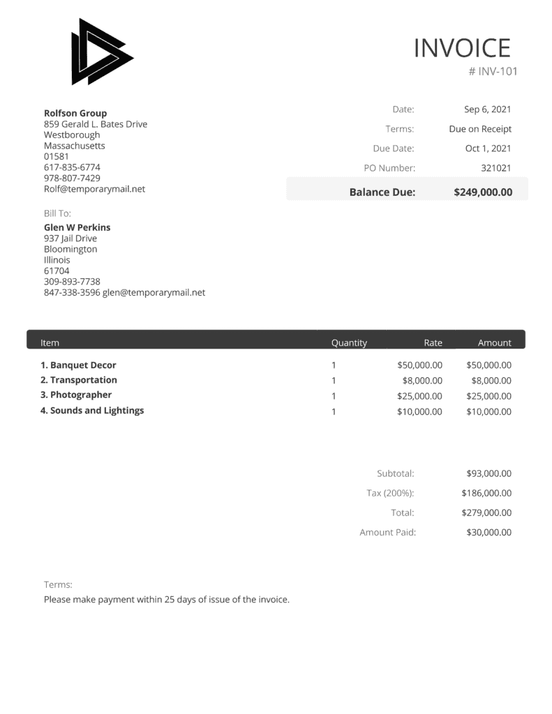 invoice template