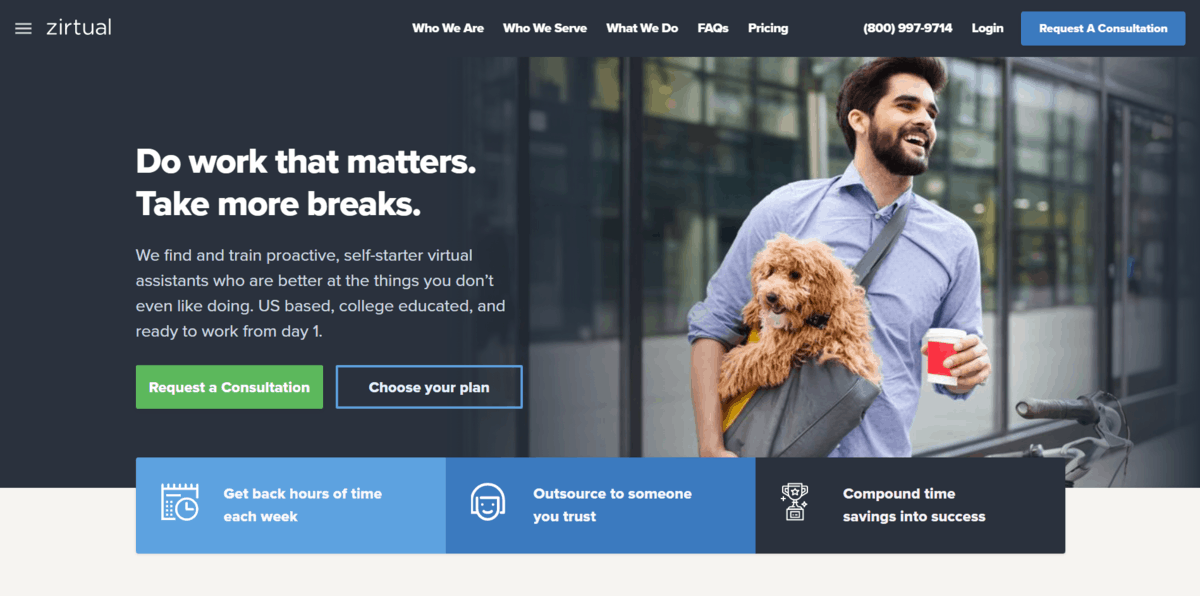Zirtual Zirtual Virtual assistant website