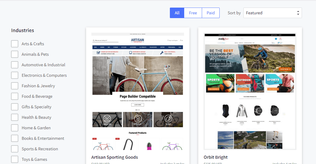 bigcommerce themes