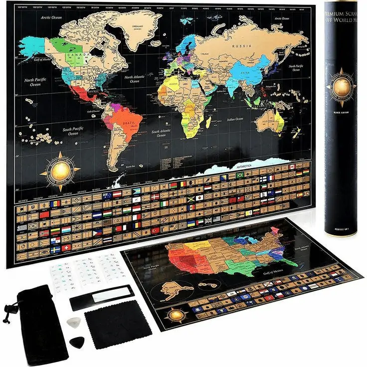 Scratchable World Map