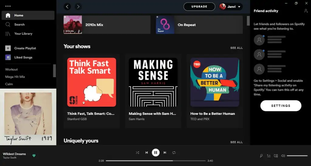 Spotify Website and Application