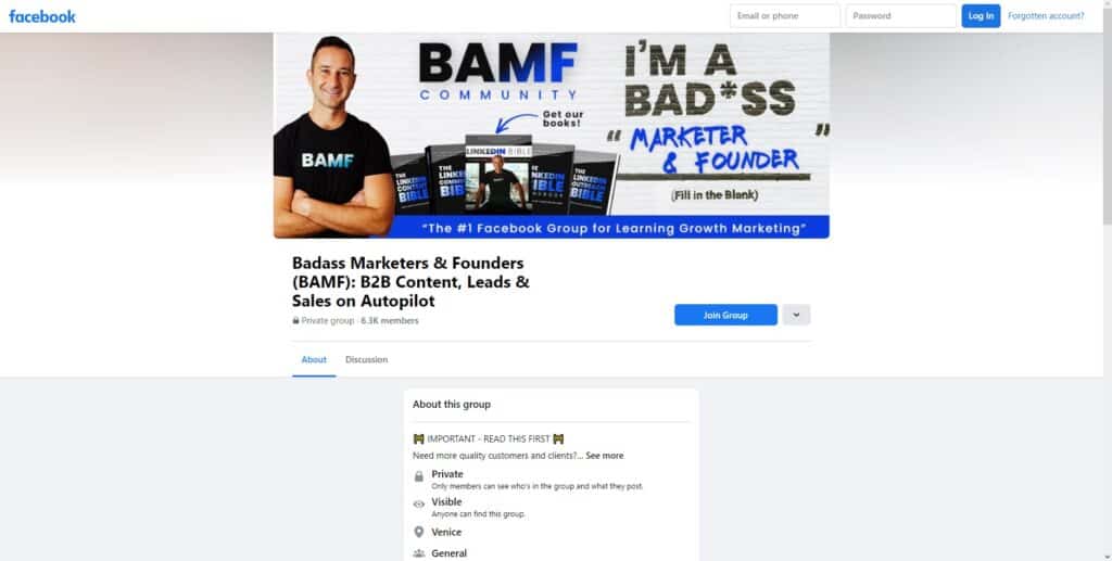 Badass Marketers & Founders (BAMF)