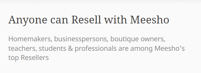 meesho reseller