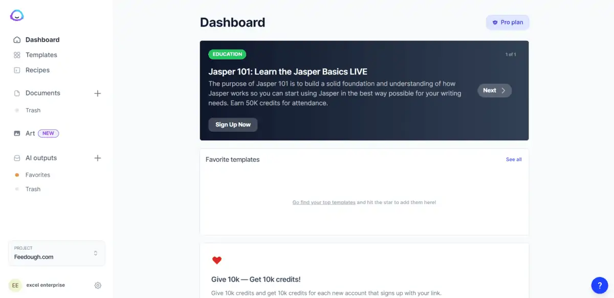 jasper dashboard