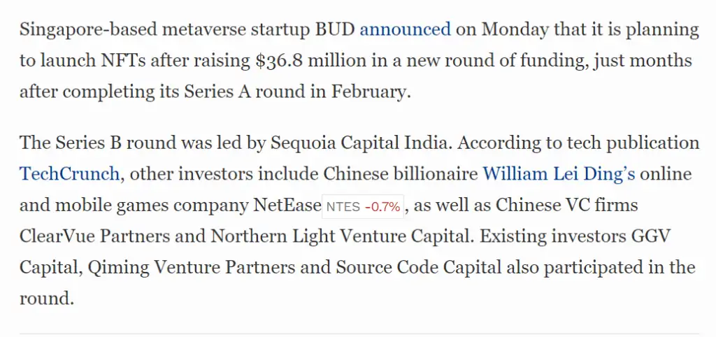 Sequoia lead investor