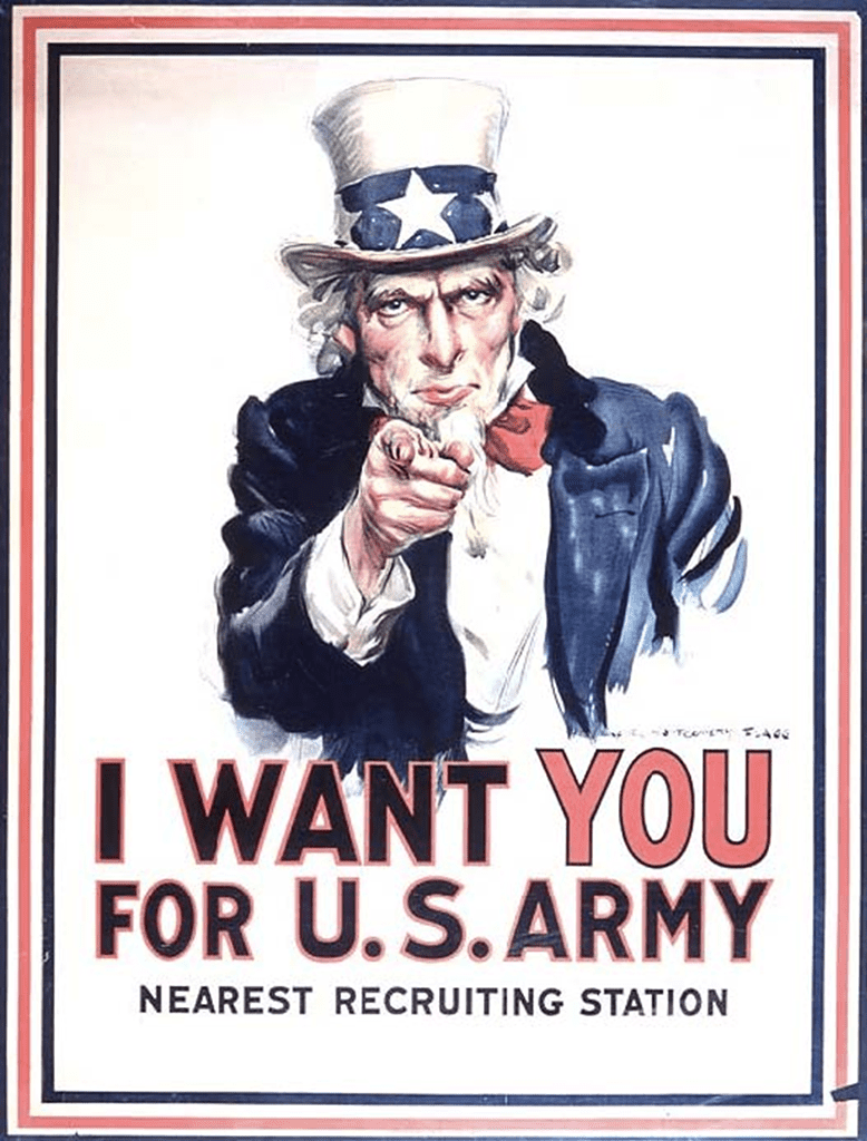 1917 - Uncle Sam: One of the First Influencers of Graphic Design - I WANT YOU FOR US ARMY!