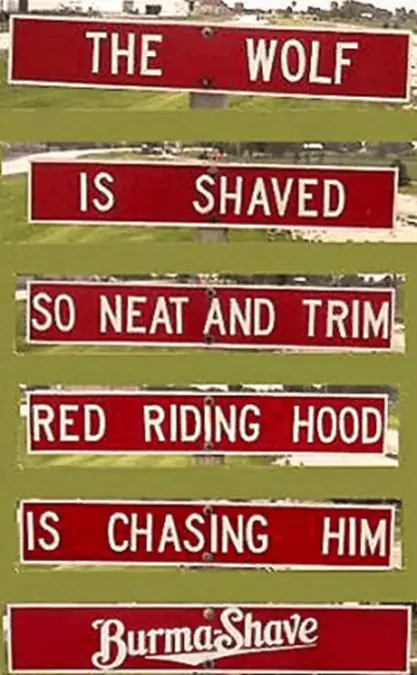 Burma Shave ad