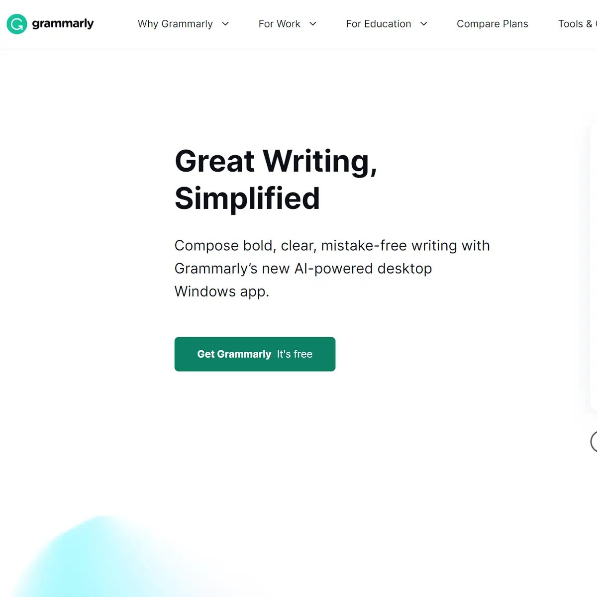 Grammarly AI Copywriting Tool