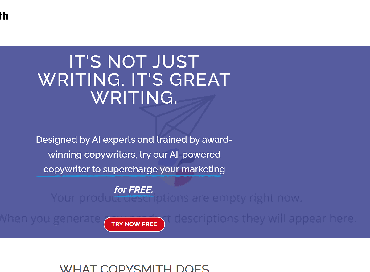 Copysmithh CopySmith Ad Copy Generator