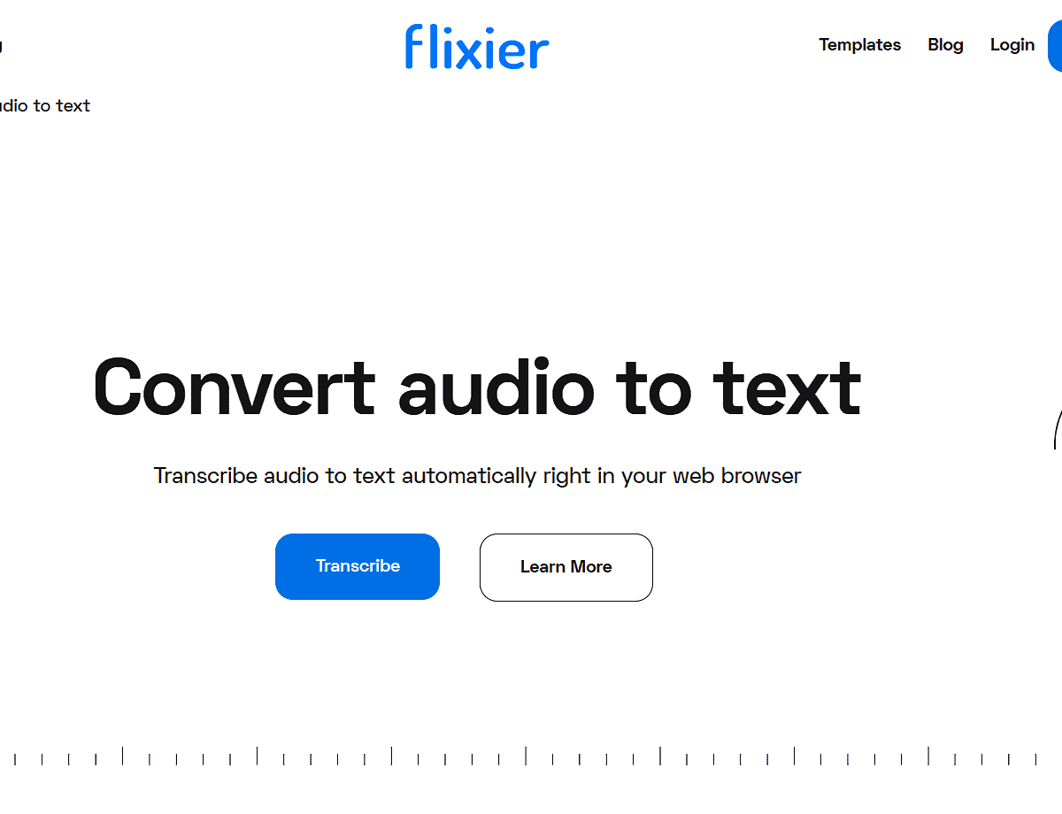 Flixier Audio To Text Converter