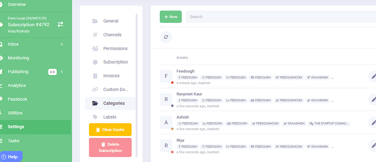 Radaar Categories 