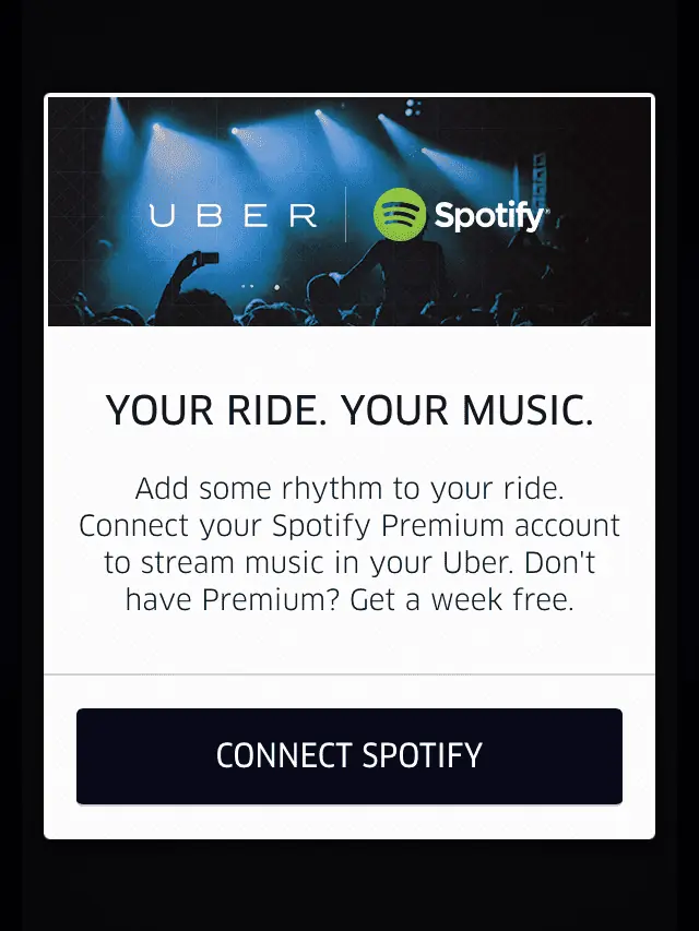 Uber partnership with Spotify