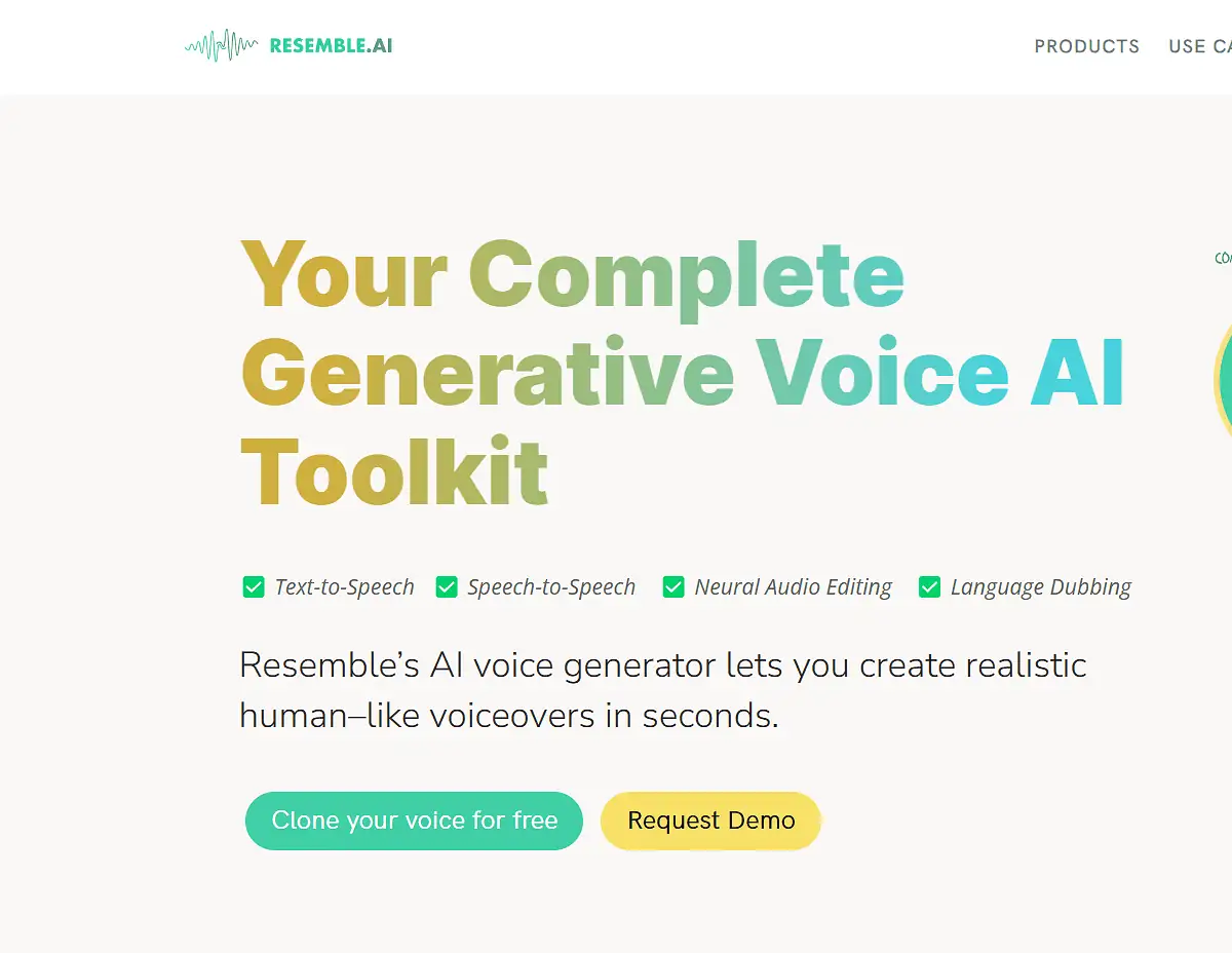 Resemble AI Voice Cloning Tool
