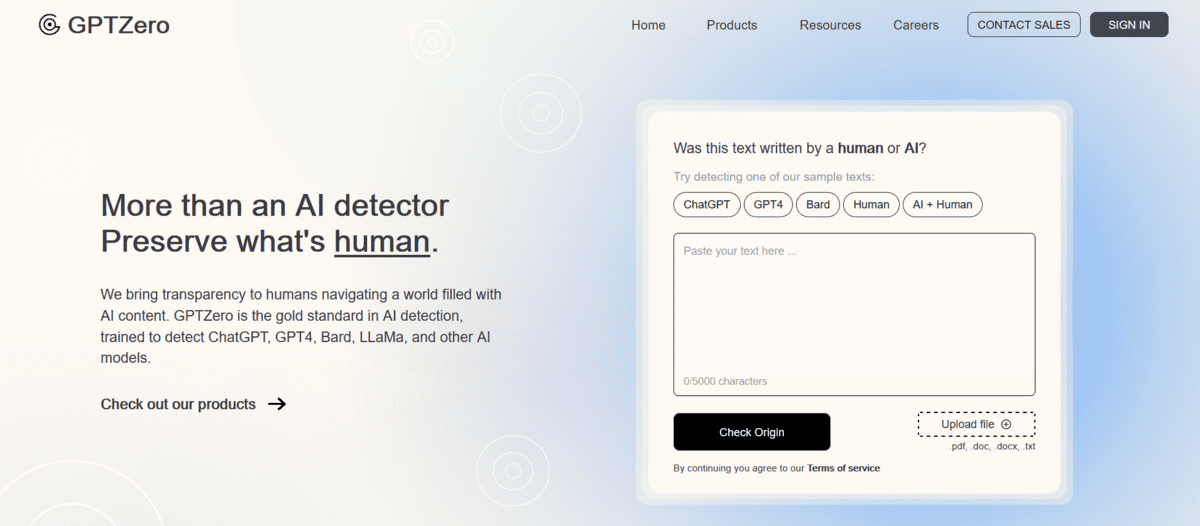 GPTZero GPTZero - AI Detection Tool