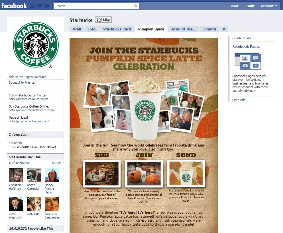 Starbucks uses games on Facebook to engage its audience