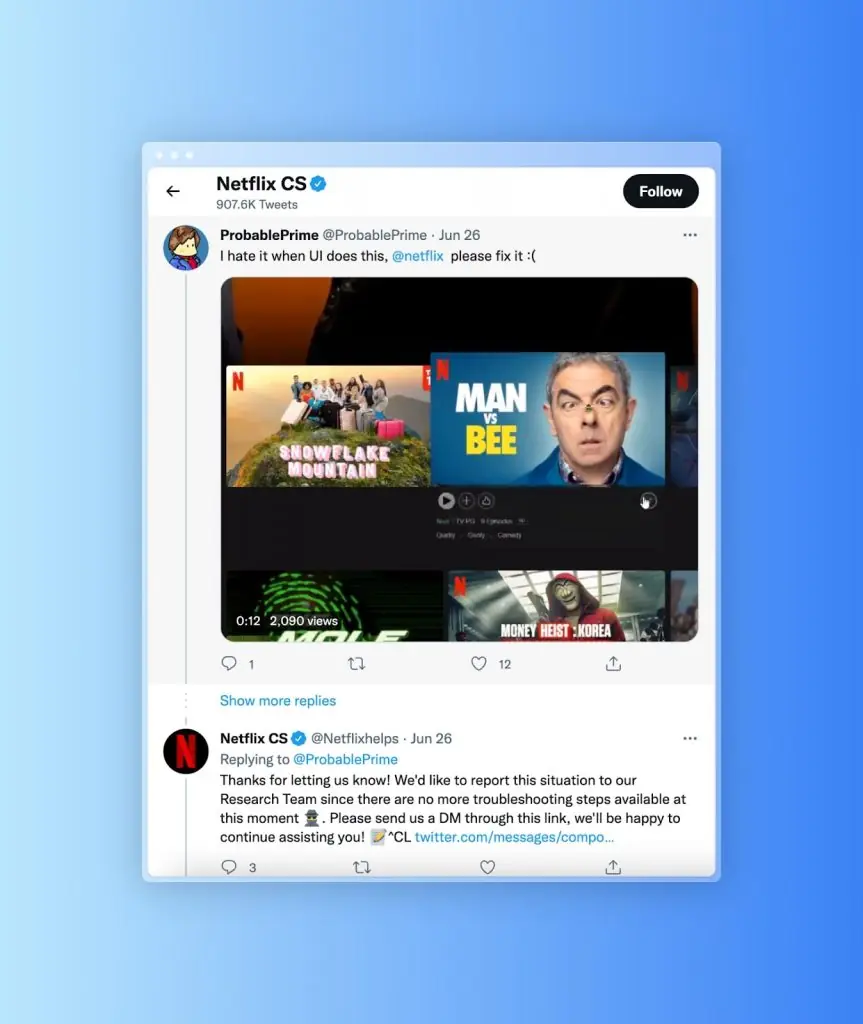 Netflix has dedicated Twitter accounts for every country