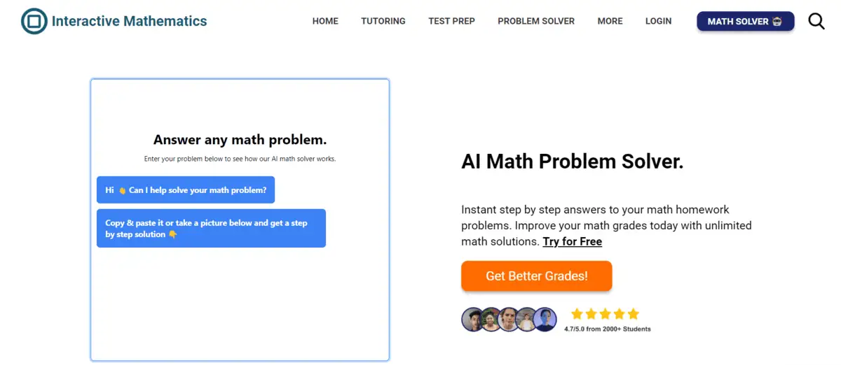 Interactive Mathematics - AI Tools for Students