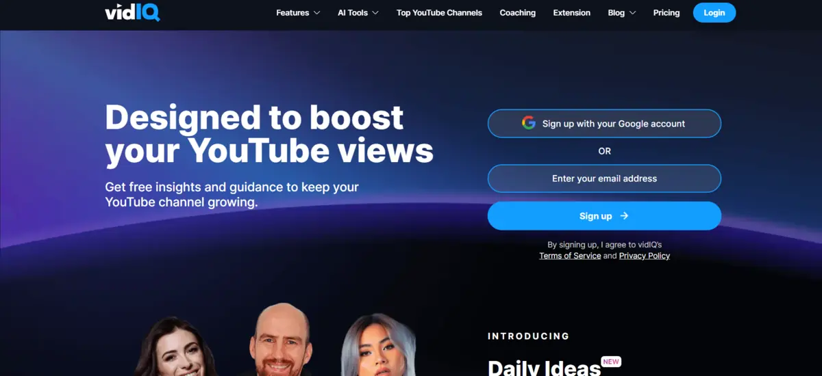 VidIQ - Best AI Tools for YouTubers