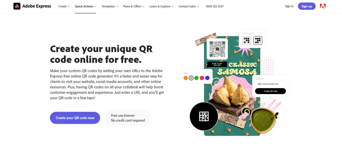 Adobe Express’s QR Code Generator