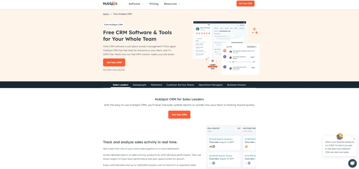 HubSpot CRM - Best Contact Management Software