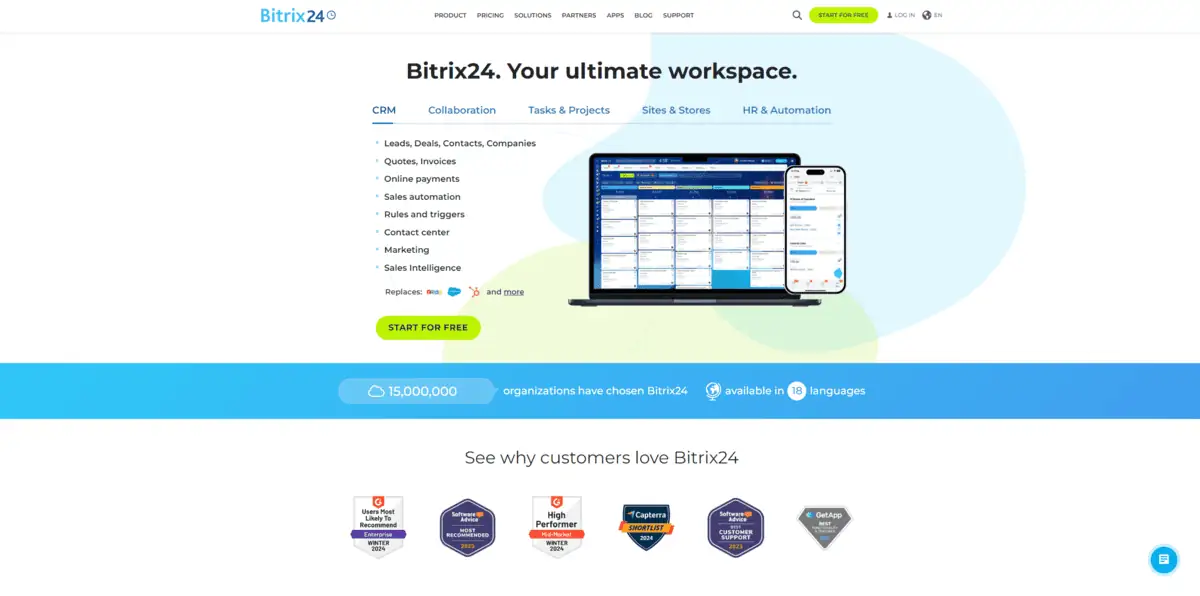 Bitrix24- Best CRMs for Non-Profit