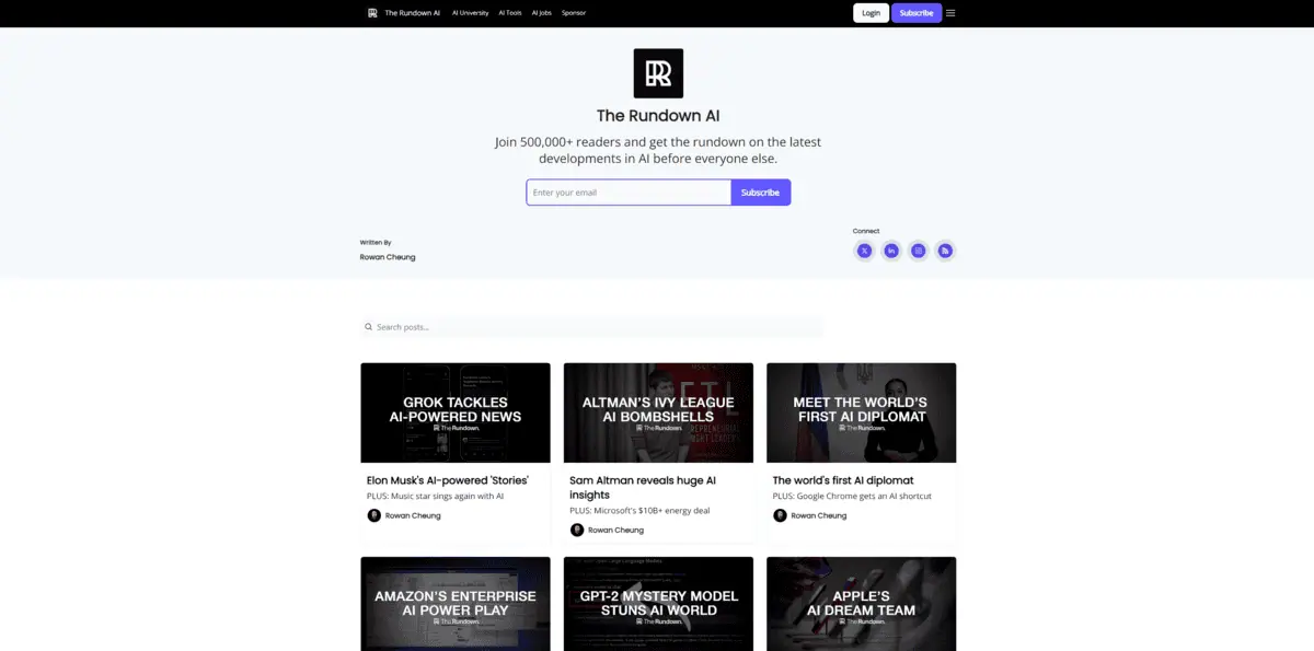 The Rundown - Best AI Newsletters