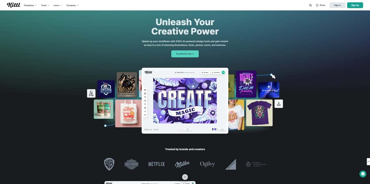 2 - Kittl - Unleash Your Creative Kittl - Best AI Tools For Designers