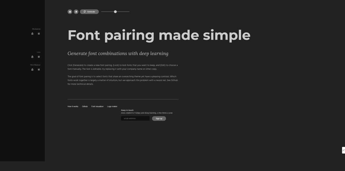 7 - Fontjoy - Generate font pairin Fontjoy - Best AI Tools For Designers