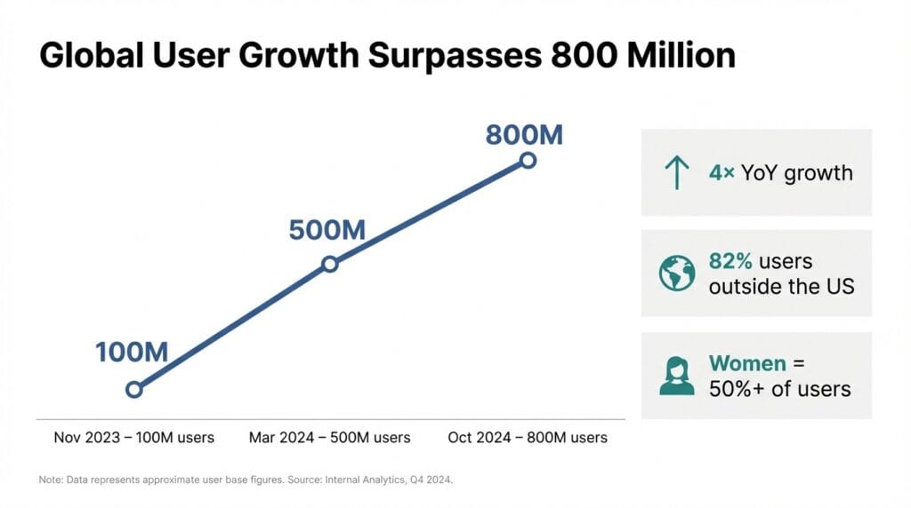 OpenAI user growth surpasses 800 million
