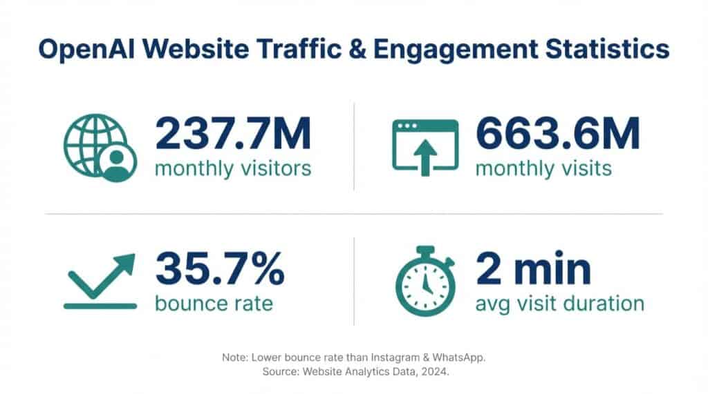 openai website traffic and engagement