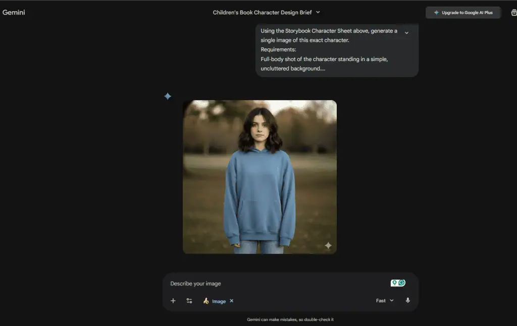 Step 3: Generate Your First "Reference" Image