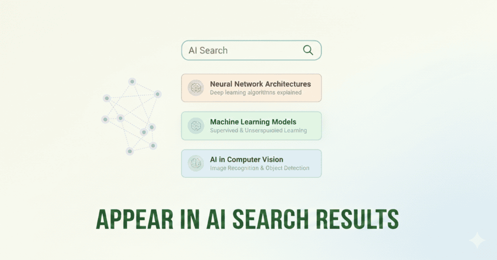 how to appear in ai search results
