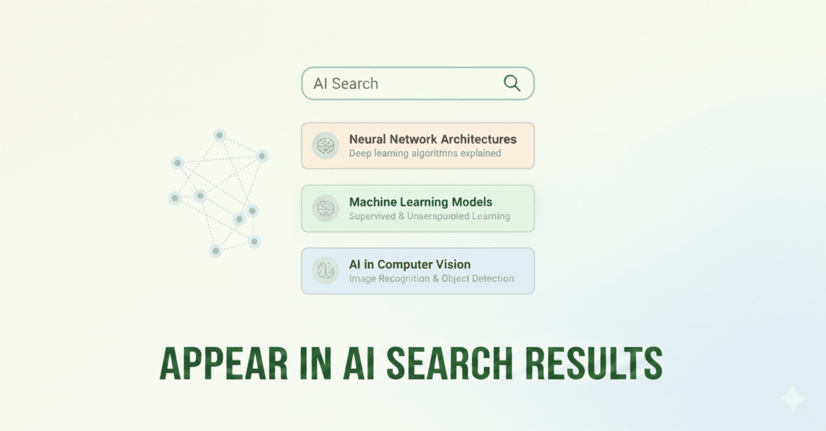 how to appear in ai search results